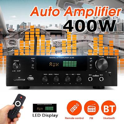 USB 2*200W 1388 wzmacniacz stereo bluetooth 2.0 HiFi pilot zdalnego sterowania SD Aux wejście mikrofonowe wzmacniacz samochodowy 220 V-240 V