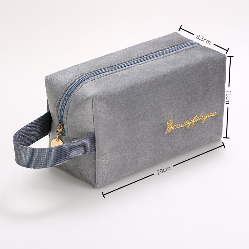 Velvet Makeup Bag Set: High-Capacity, Four-Piece Luxury Cosmetics Storage