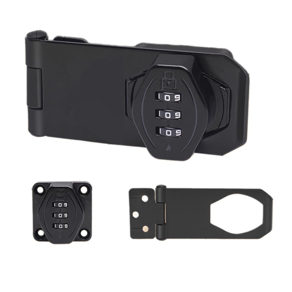 Multipurpose Without Key Bifold Door Lock Combination Twist Knob Hasp Latches for Cabinet and Closet Double Door