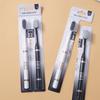 Ergonomic Black and White Toothbrush Set for Couples Portable Gentle Cleaning