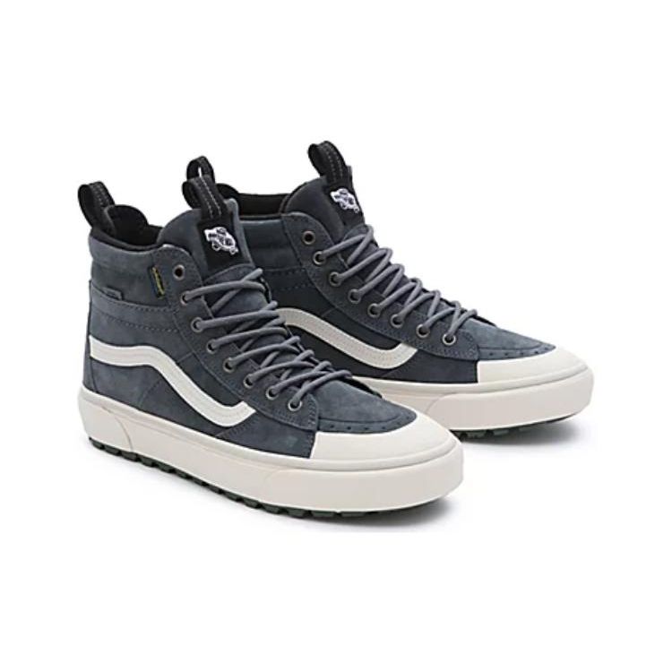 Vans Sk8 Hi Mte-2 Laced Comfortable Versatile High-Top Skate Shoes Unisex Skate Shoes Blue White VN0007NKG0Z