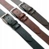 Wild DźINS men's leather belt black genuine grain leather Size 125 cm