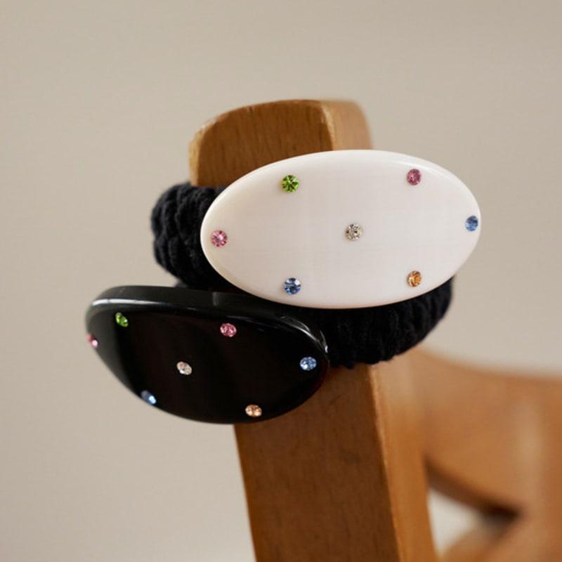 FANTASTIC PLANET cubic oval hair strap (2colors)