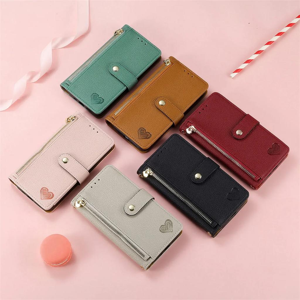 Pouzdro na telefon s popruhem na zápěstí a držákem na karty pro Xiaomi Redmi Note 14 13 12 K70 K70E K60 Pro Ultra 13T 12C Lite POCO M6 C65 X5