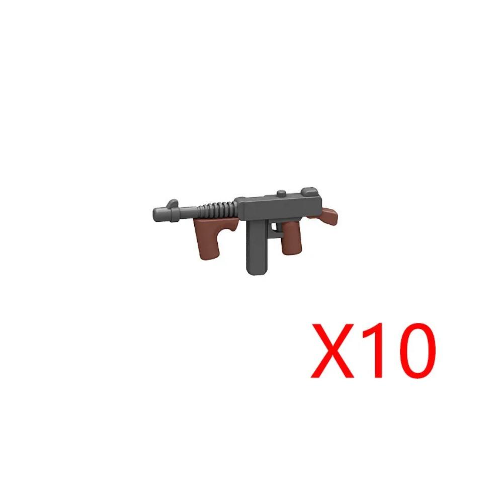 WWI WWII Building Blocks Soldiers Military Accessories Bomb Two-color Gun Mini Brick Weapons Gift Toy AKM Helmet RPG Grenad X026