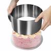 Anello per mousse regolabile in acciaio inox 430, stampo telescopico per torta circolare antiruggine con bilancia, accessori per pasticceria e pasticceria