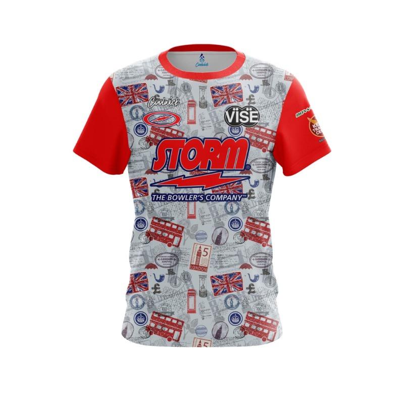 New Coolwick Storm Bowling Jersey Black Lightning Logo Short Sleeve T-Shirt Performance Pro Player Casual Sport Family Kids Tees