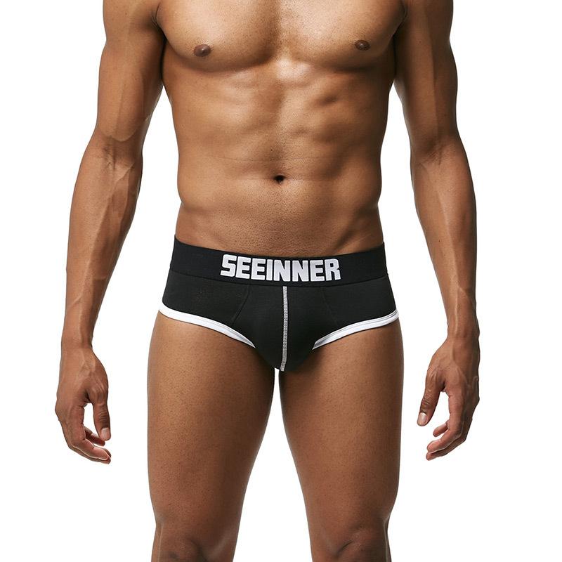 New men's 3D three-dimensional U convex cup hip pad briefs, hip fashion briefs