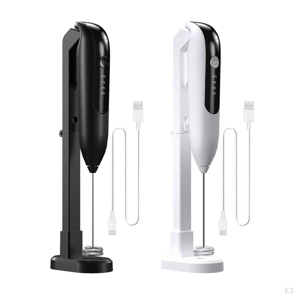 Double-Layer Head Handheld Milk Frother, Portable Multi-Function Whisk Beater, Cappuccino