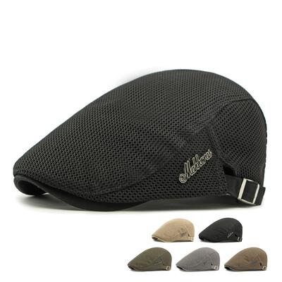 Men's Beret Spring Summer Mesh Breathable Sunscreen Forward Cap