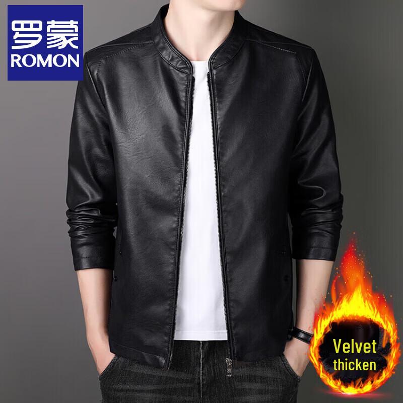 

Мужская мотоциклетная куртка из искусственной кожи с воротником-стойкой от Romensi 4XL