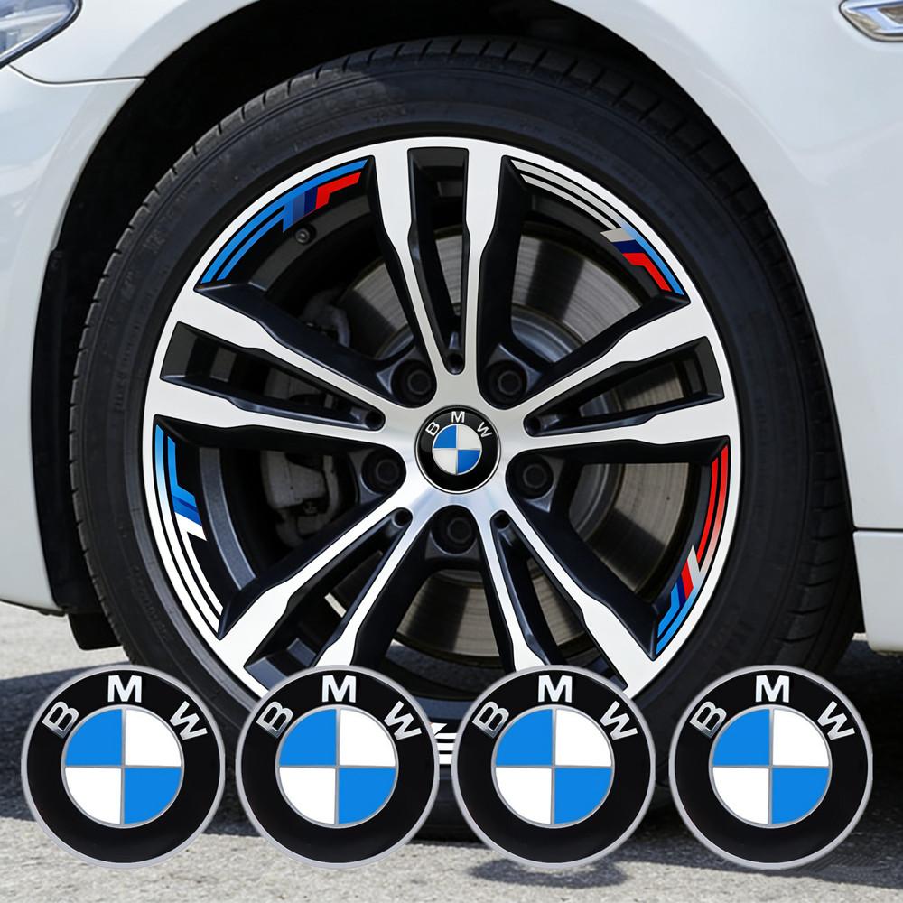 New Valve Caps For BMW Mini M F20 E60 G20 E36 E46 F30 E91 Performance G30 G20 M3 56/65mm Car Wheel Center Hub Cap Decal Stickers