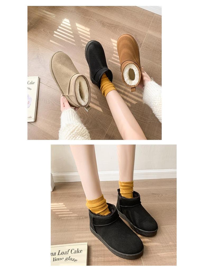 Women's Plus Size Thick-Soled Snow Boots - Cozy Velvet Lined Outdoor Winter Wear