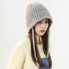 Autumn and winter new versatile straps knitted hat women's warm and cold ear protection hat shows the face small fashion wool hat