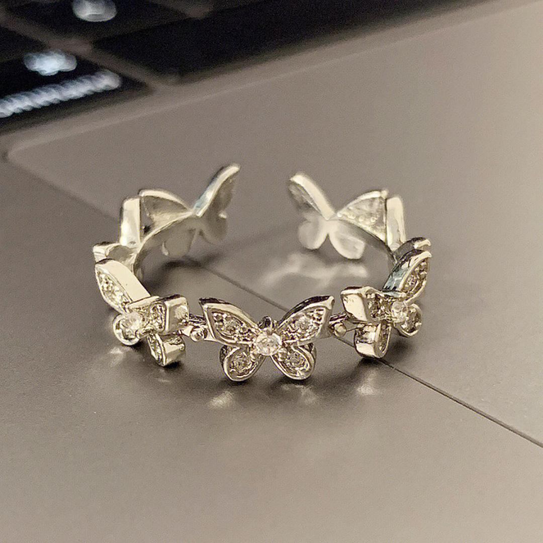 Female Minimalist Niche Personality Butterfly Ring J471