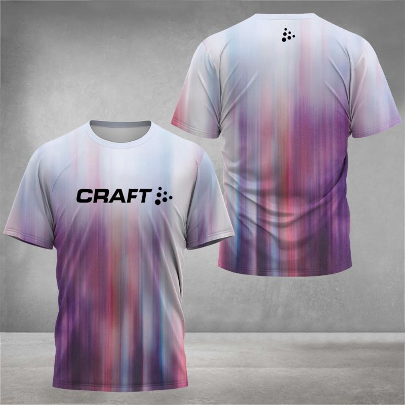 Summer Men's Fashionable Casual Tie Dye Printed Round Neck T-shirt 3D Printed New Fast Drying Badminton Tennis Short Sleeved Top