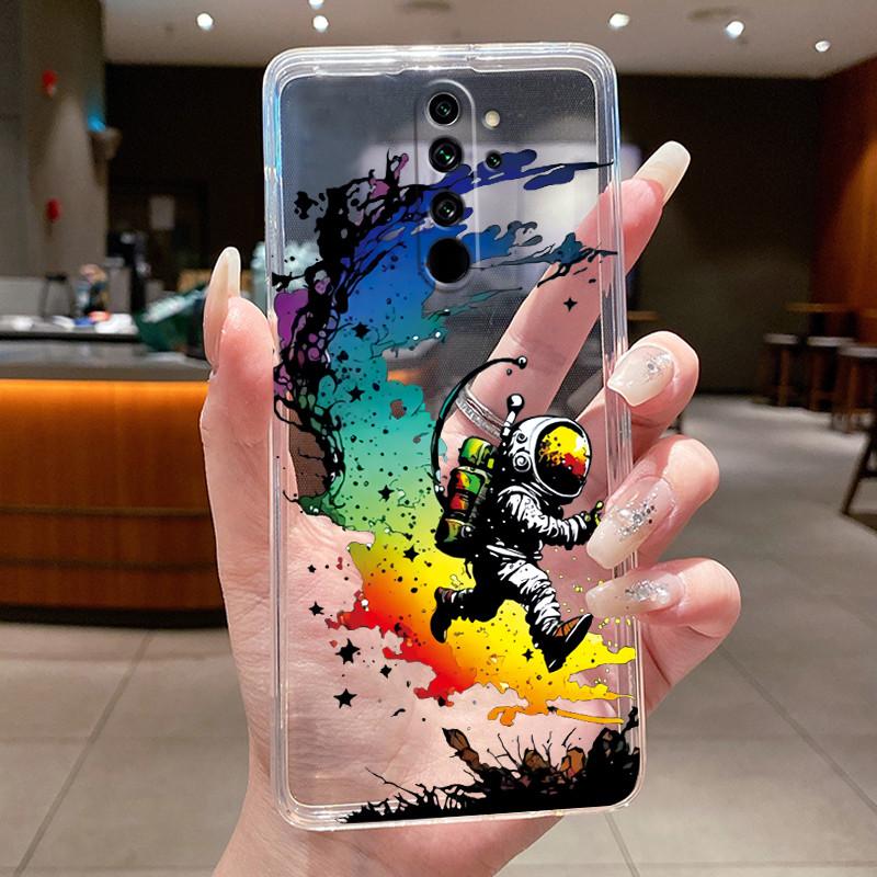 Custodia Per Xiaomi Redmi Note 8 Pro Note8 Capa Fiore Farfalla Protettiva Sottile Custodie Trasparente Morbido Silicone TPU Copri Telefono