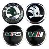 4Pcs 56mm Car Hub Cap Badge Logo Decal For Skoda Octavia KAMIQ KODIAQ SUPERB RAPIDFABIA YETI Wheel Sticker Styling AccessoriesCQ1