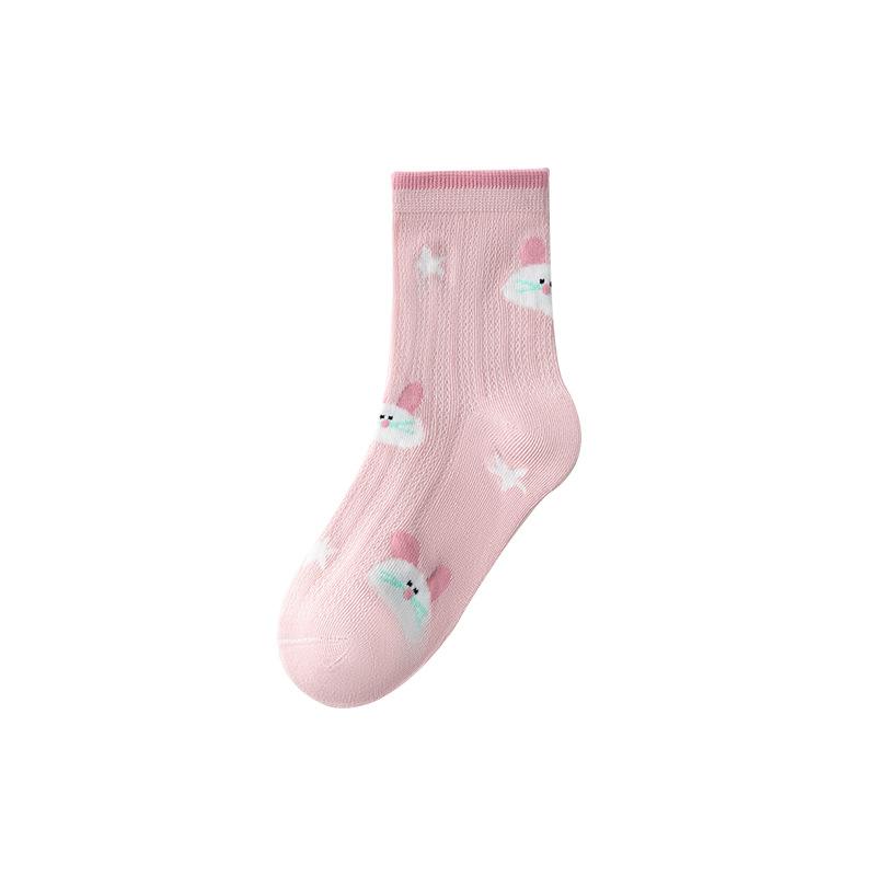 1-15 Years Children 5 Pairs Socks Spring and Summer Thin Mesh Crew Socks