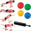 4pc Inflatable Half Moon Yoga Ball Set  - Home Pilates Balance Trainer, Core and Hip Exercise Stable Dome, Foot Massage - Yoga and Home Exercise