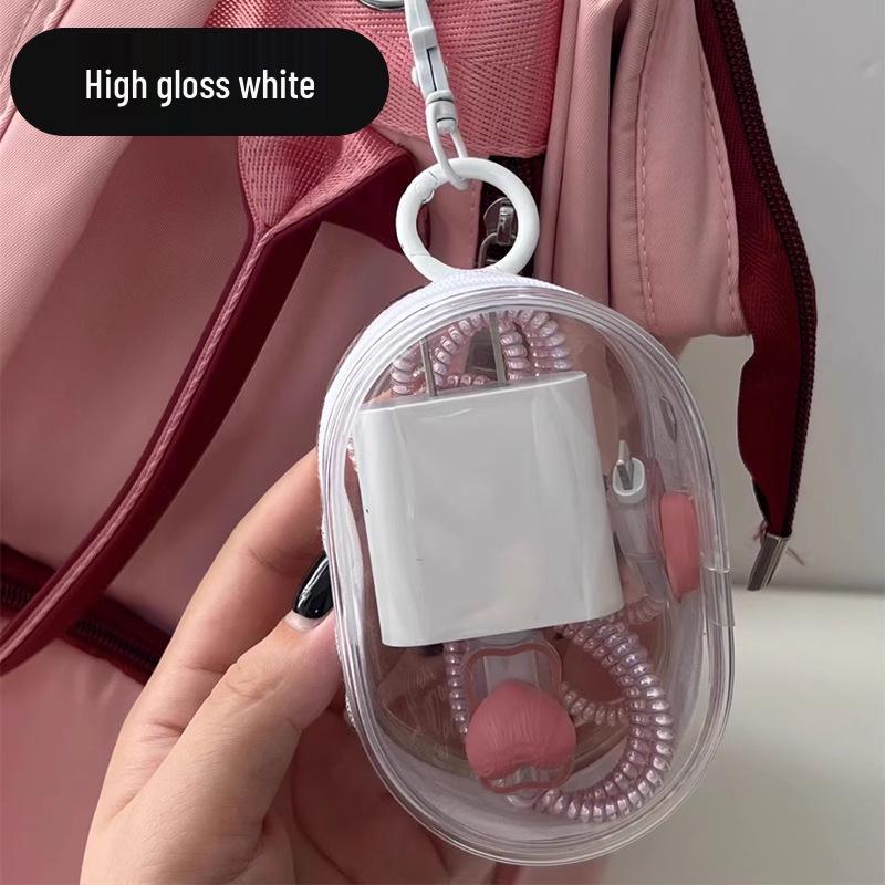Clear Digital Cable Organizer: Multi-purpose Travel Bag for Charger and Cable Management
