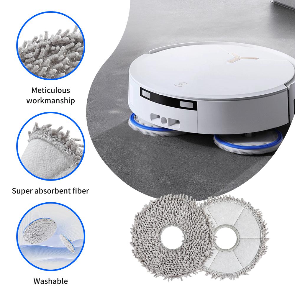 Mop Pad For ECOVACS Deebot X1 Omni X2 Omni T30 Pro Omni X1 X2 T5 T50 T10 T20 Omni T30s combo Mop Cloth Robot Vacuum Cleaner