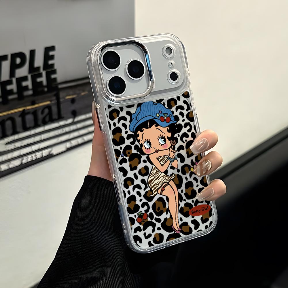 

Leopard Print B-Bettys Phone Case for Apple iPhone 17 Air 16 16e 15 14 13 12 11 Pro Max X Xs XR 8 Plus Luxury Clear Cover iPhone 14 Pro