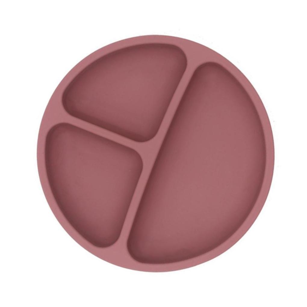 Children Food Plate Baby Nonslip Silicone Feeding Dish Compartment Bowl Infant Tableware Dining Room Restaurant