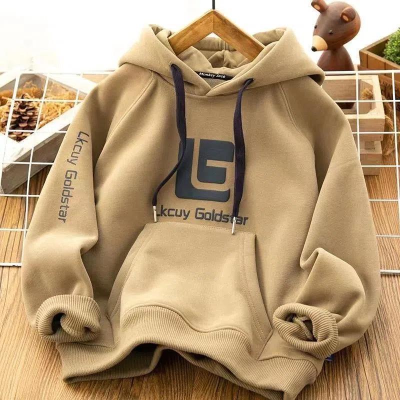 Boys  Casual Hooded Sweatshirt Long Sleeved Pullover 110cm