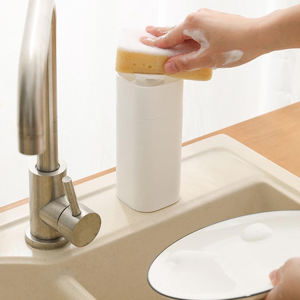 Auslaufsichere Spenderflasche Kunststoff Seifenspender Langlebiges Druckknopf-Pumpflasche Haus Badezimmer
