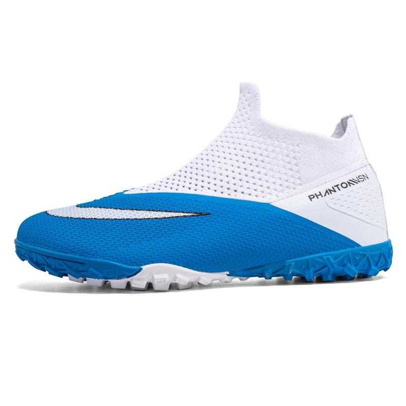

High-Top Football Shoes Tf Broken Nails Artificial Turf Ag Nails Leather Feet Boys And Girls Students Large Size Training Shoes 45