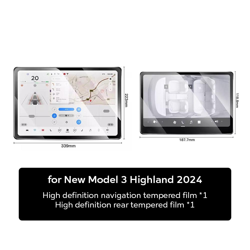 HD Tempered Glass Screen Protector For Tesla New Model Y Launch juniper Accessories 2025 2026 Center Display Film Anti-glare
