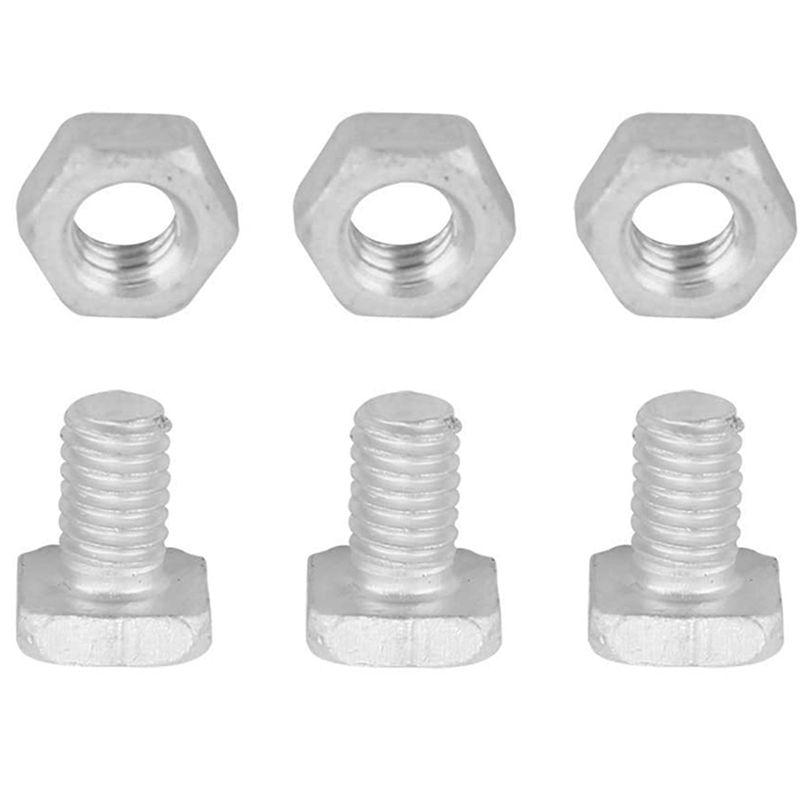 ABWR-200 Pcs M6x12mm Greenhouse Nuts And Bolts Square Head Bolts Nuts Greenhouse Repair Kit Parts Replacement Garden Supplies серебряный