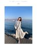 Women's 2024 Spring White Knitted Vest and Dress Suit - Elegant Two-Piece Set