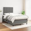 Vidaxl Letto Continentale Con Materasso, Grigio Scuro, 120X190Cm Tessuto