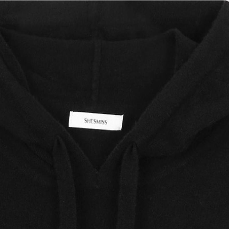  She S miSS  baSic Hooded Knit Top SSkpoo42080 Bk