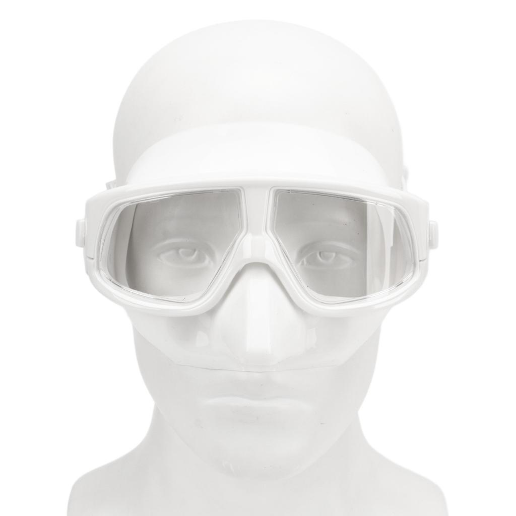 Diving Goggles Dual Use PC Silicone Antifog Waterproof Scuba Diving Mask for Adult Freediving Swim White