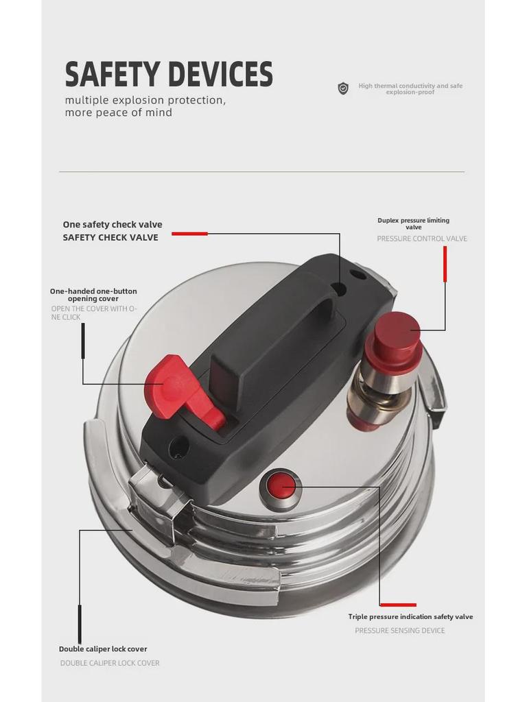 CLS 1,2 l selbstbetriebener Mini-Schnellkochtopf für 1–2 Personen – tragbarer Reiskocher für Camping und den Heimgebrauch, kompatibel mit Induktionskochfeldern.