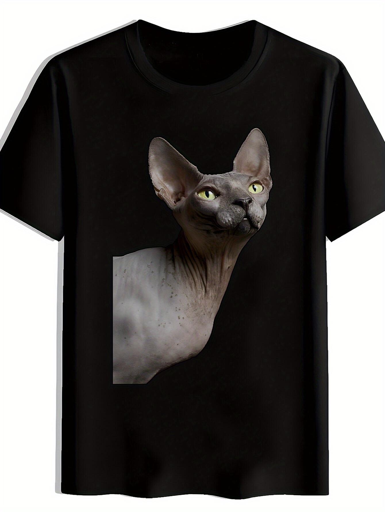 T-shirt Summer Casual Round Neck Animal-Themed XXXL
