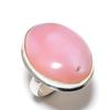 Natural Pink Opal Gemstone 925 Sterling Silver Jewelry Ring Size 8.5 H2G24