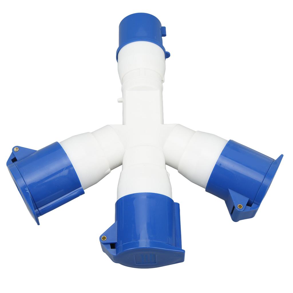 3 Pin Industrial Site Plug IP44 Waterproof Multifunctional 1 In 3 Out 32A Aviation Cable Connector 220‑250V