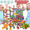 Marble Run Ra Track Building Blocks Kids 3D Maze Ball Roll Toy DIY Marble Run Ra Coaster Set 80/105/109/133pc Christmas Gift