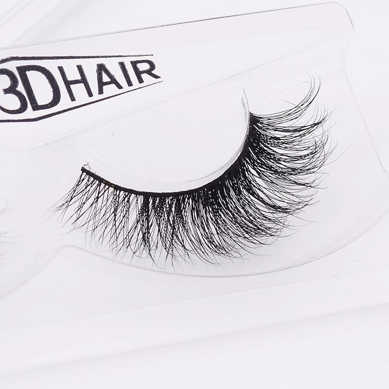 Natural Black Eyelashes 100% Real Mink Hair Strip False Eyelashes Handmade Crossing Mink Eye Lashes