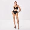 Popular Leopard Stockings Sexy Underwear Black sheer Silky Hosiery Summer See Through Socks Thigh High Stockings medias