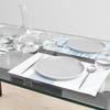 STYLE Decor 2-Piece Set: 4 Laminated Placemats and 4 Laminated Coasters. Perfect for Dining Tables, Parties, and Table Coordination. Water Flow Design