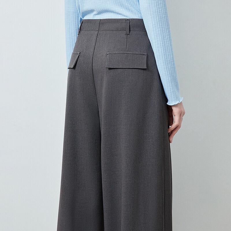 Chuyu High-Waist Pleated Wide-Leg Suit Pants