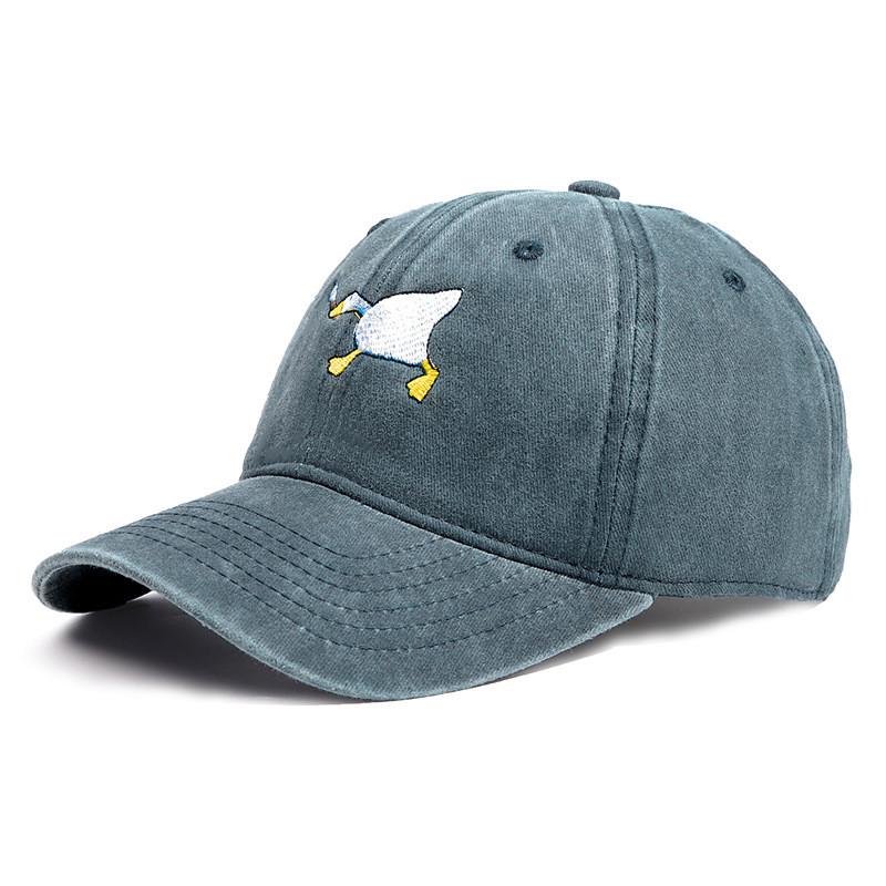 Polyester Baseballkappe mit Gänse-Stickerei und Sonnenschutz für Freizeit-Outdoor-Bekleidung
