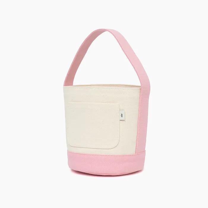 CANVAS BASKET BAG PINK