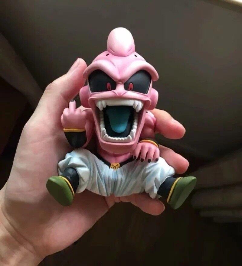 Premium Quality Dragon Ball Z Super Saiyan Kid Buu Vertical Middle Finger Pvc Figure
