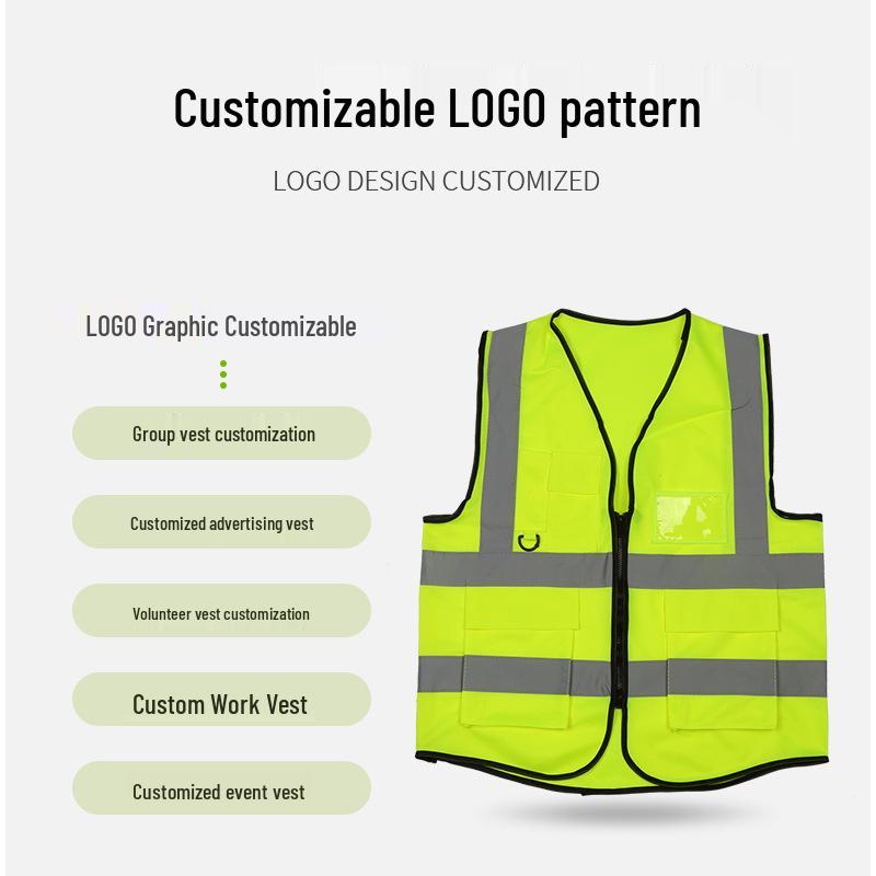 Reflective Mesh Construction & Landscaping Work Vest, Breathable & Customizable